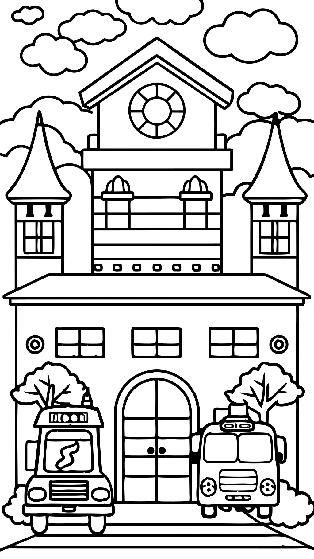 fire station coloring page